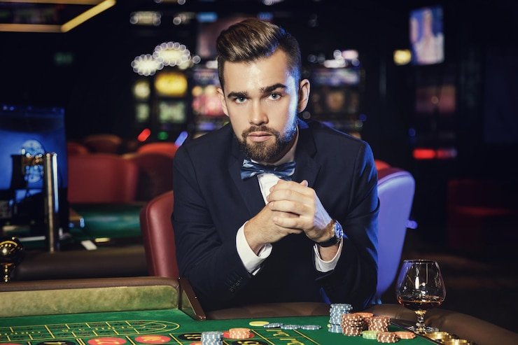 Studio blackjack dealer langsung di m88 asia dengan meja permainan dan dealer profesional terlihat jelas